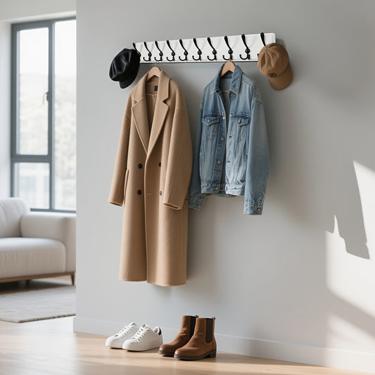 Grand porte manteau mural