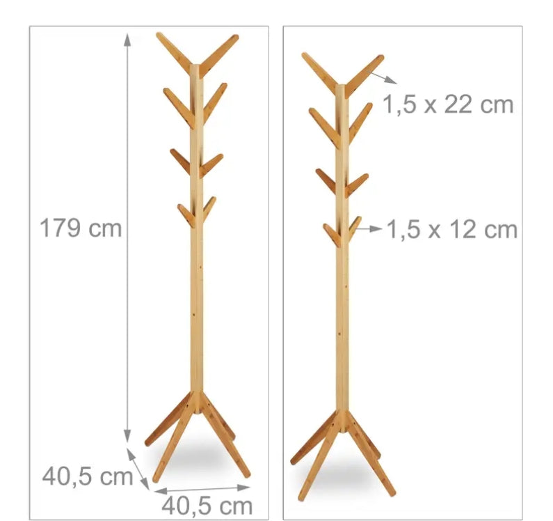Porte manteau bois scandinave