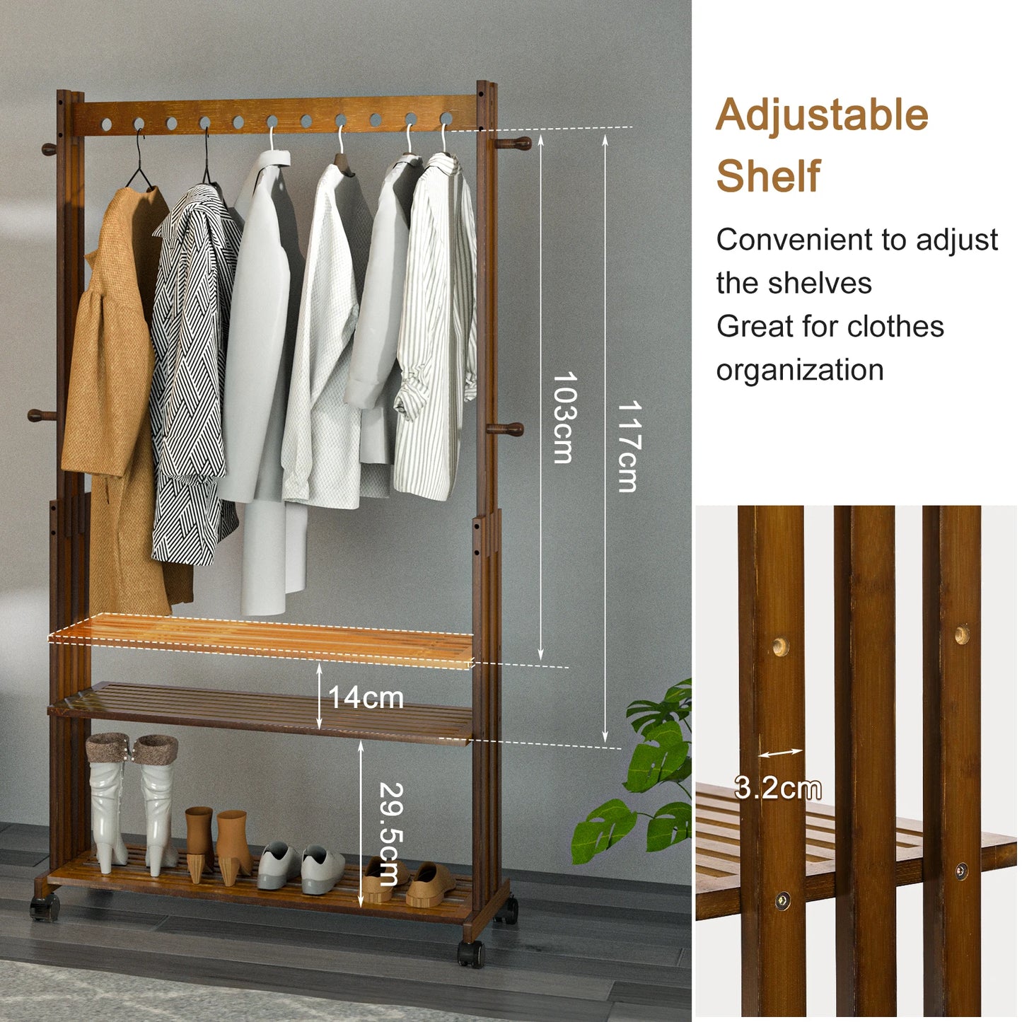 meuble porte manteau en bois