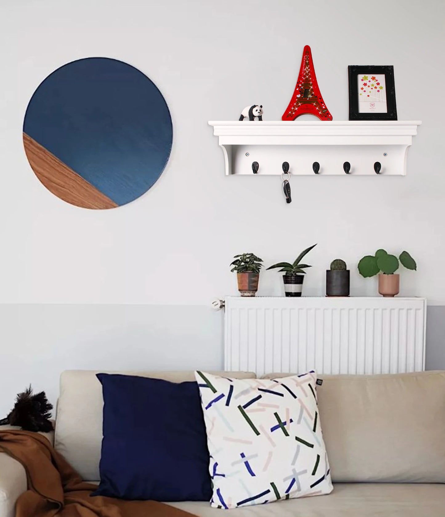 porte manteau mural blanc