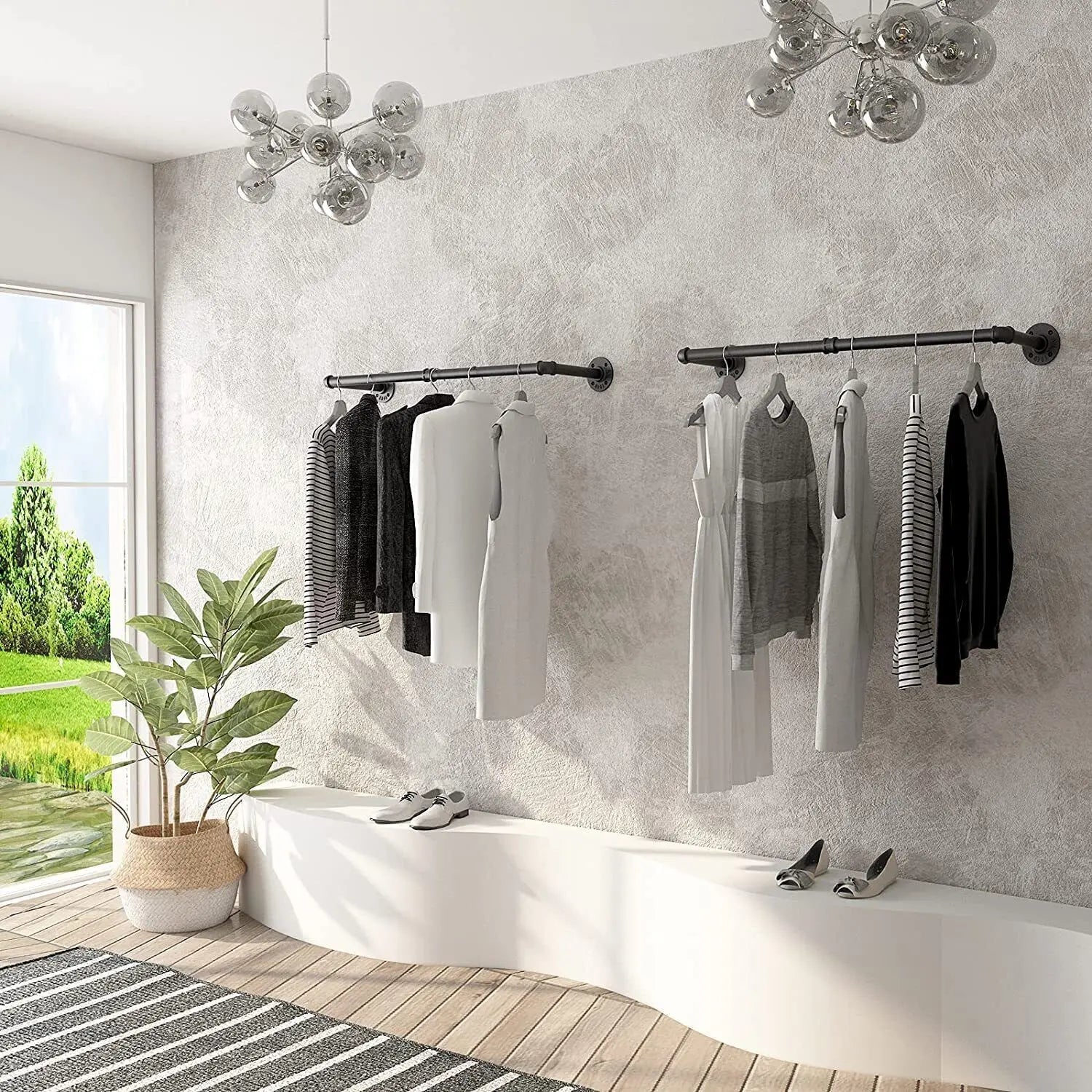 barre porte manteau metal