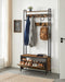 meuble chaussure avec banc et porte manteau brun