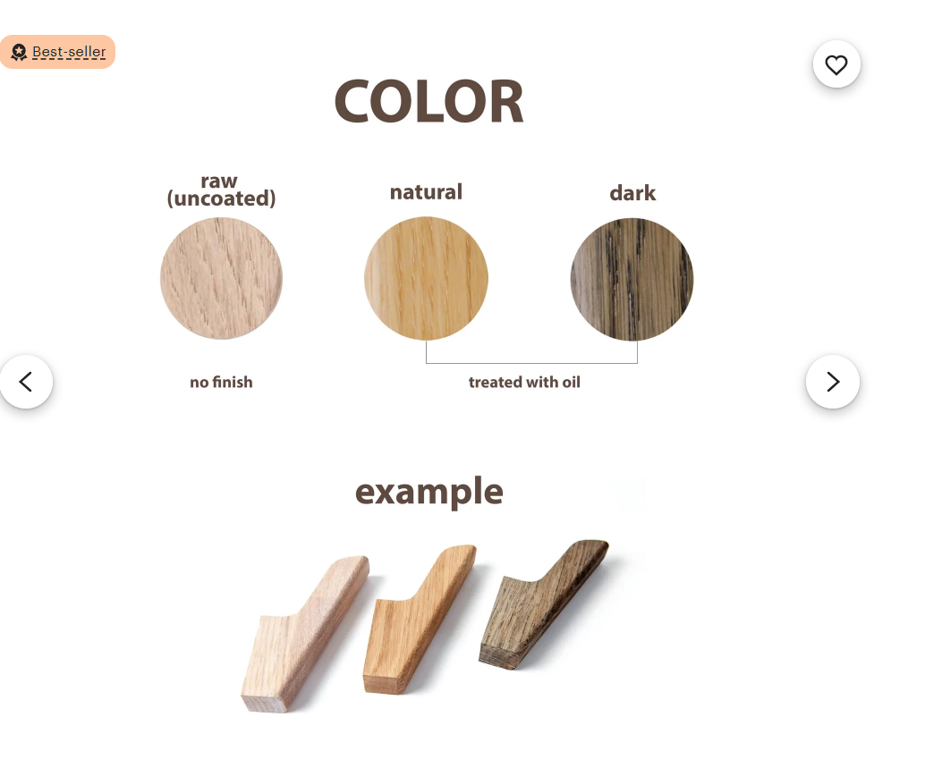 patère murale en bois couleurs