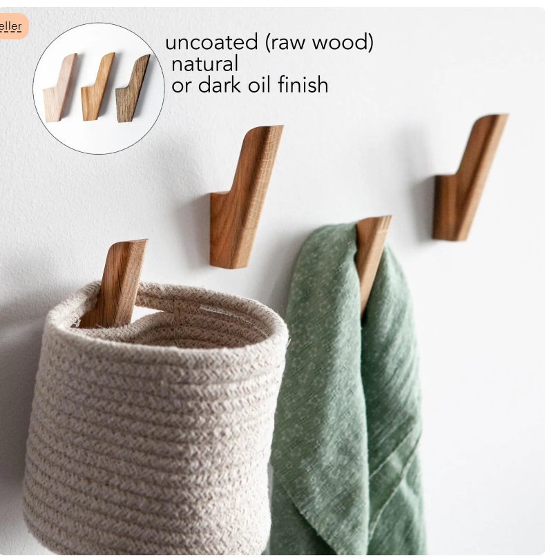 patère murale en bois illustration