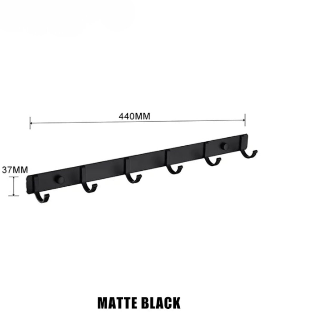 patère porte manteau de salle de bain noire mat