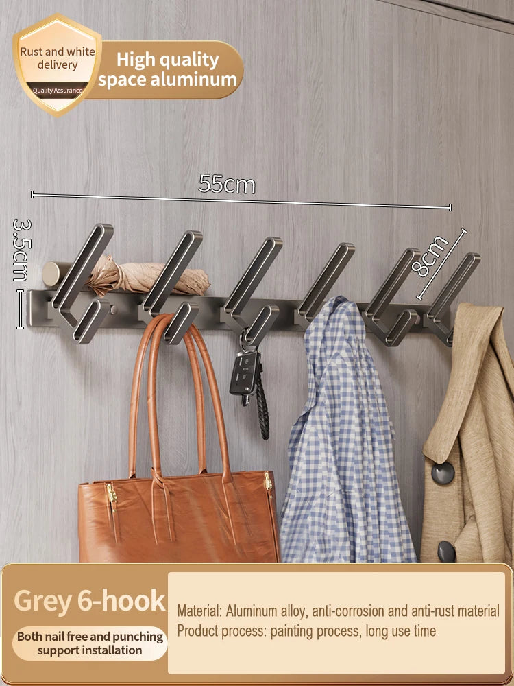 patère pour porte grise 6 crochets