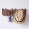 patere porte manteau bois noyer noir 6 crochets
