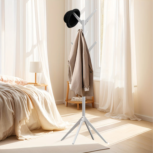 porte manteau arbre en bois blanc