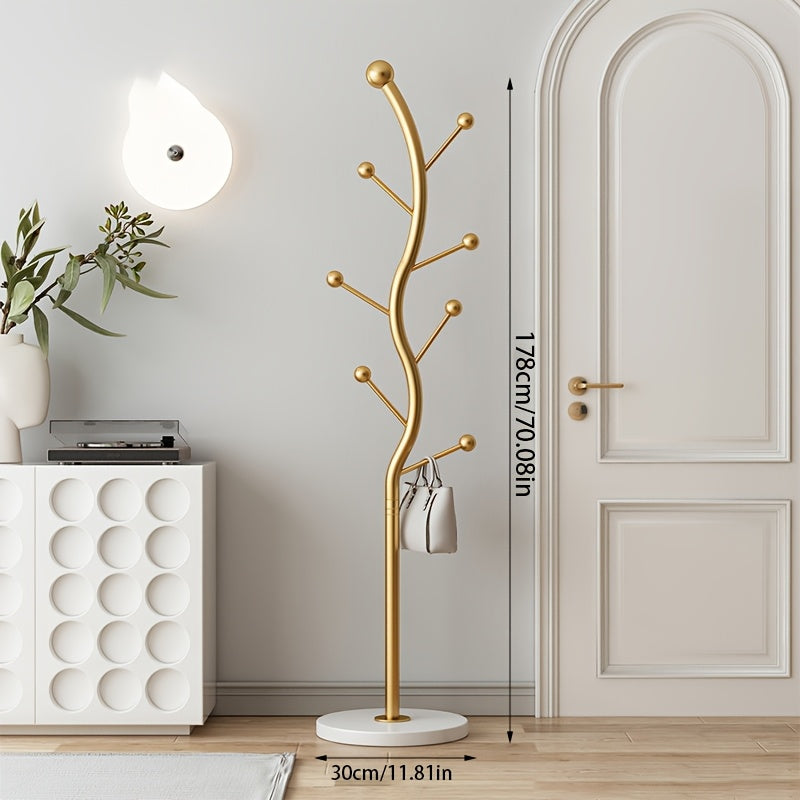 porte manteau doré base blanche