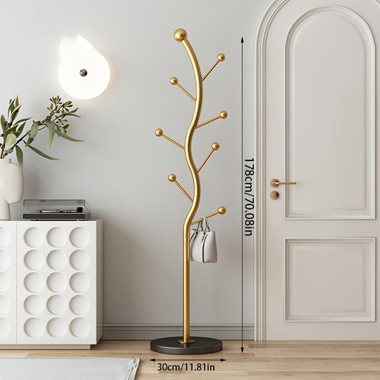 porte manteau doré base noire