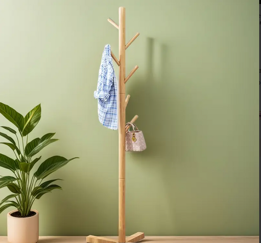 Porte manteau en bois sur pied