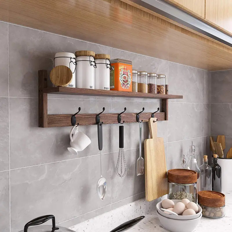 porte manteau mural en bois