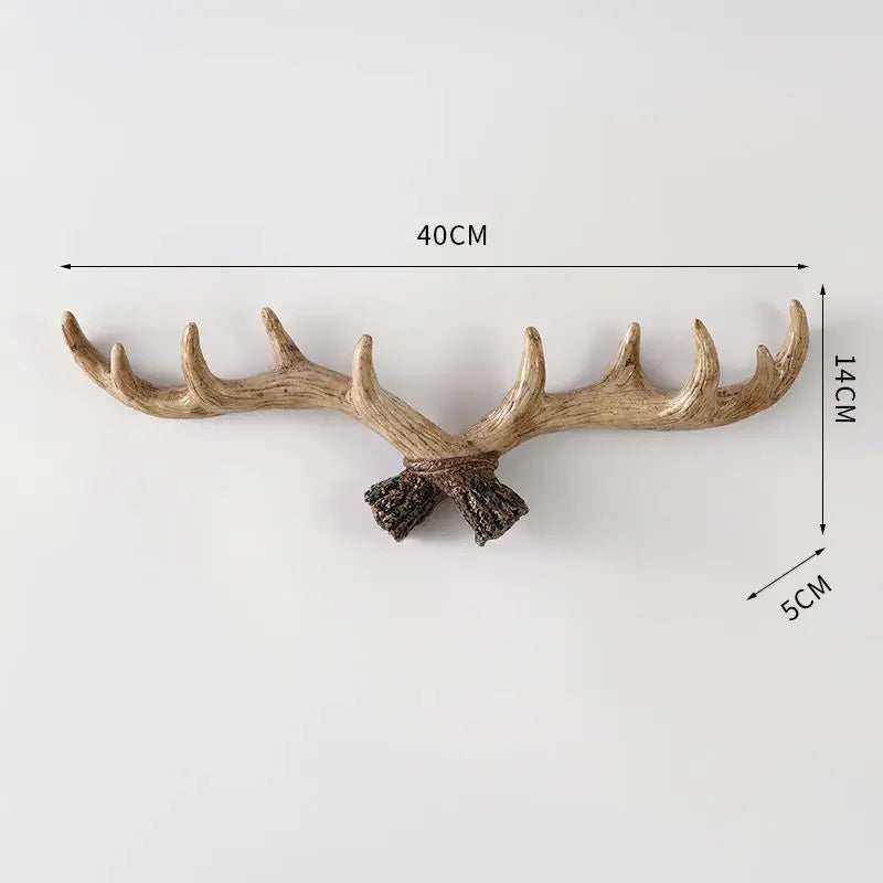 porte manteau mural bois de cerf clair M