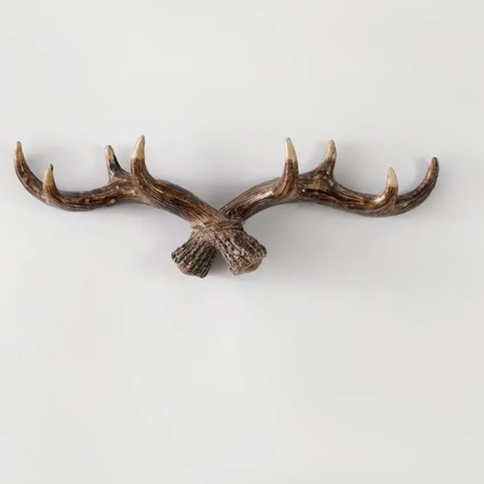 porte manteau mural bois de cerf foncé S