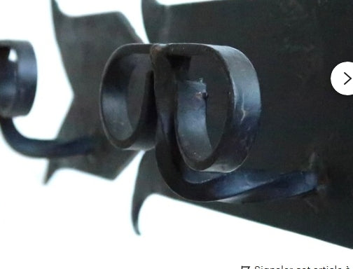 porte manteau mural en fer forgé profil