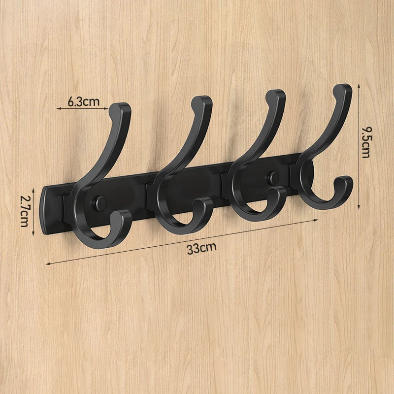 porte manteau mural metal vintage noir 4 crochets