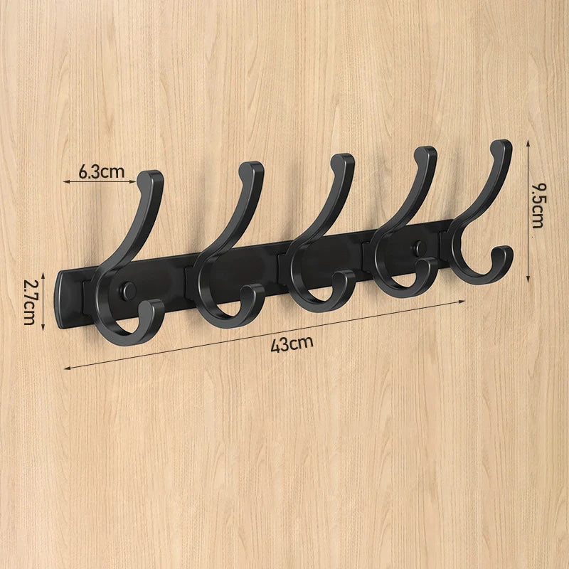 porte manteau mural metal vintage noir 5 crochets