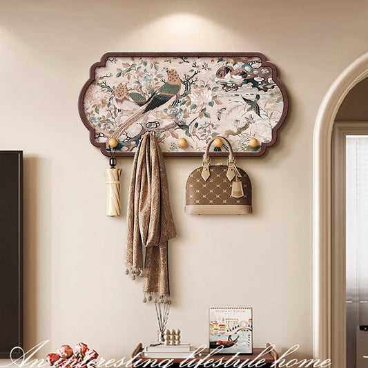porte manteau mural original en bois style 2