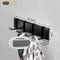 porte manteau mural pour salle de bain noir 4 crochets