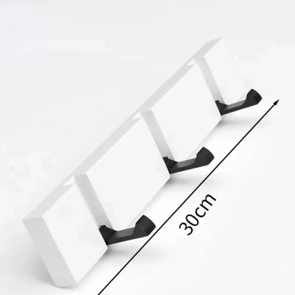 porte manteau mural rabattable blanc 3 crochets