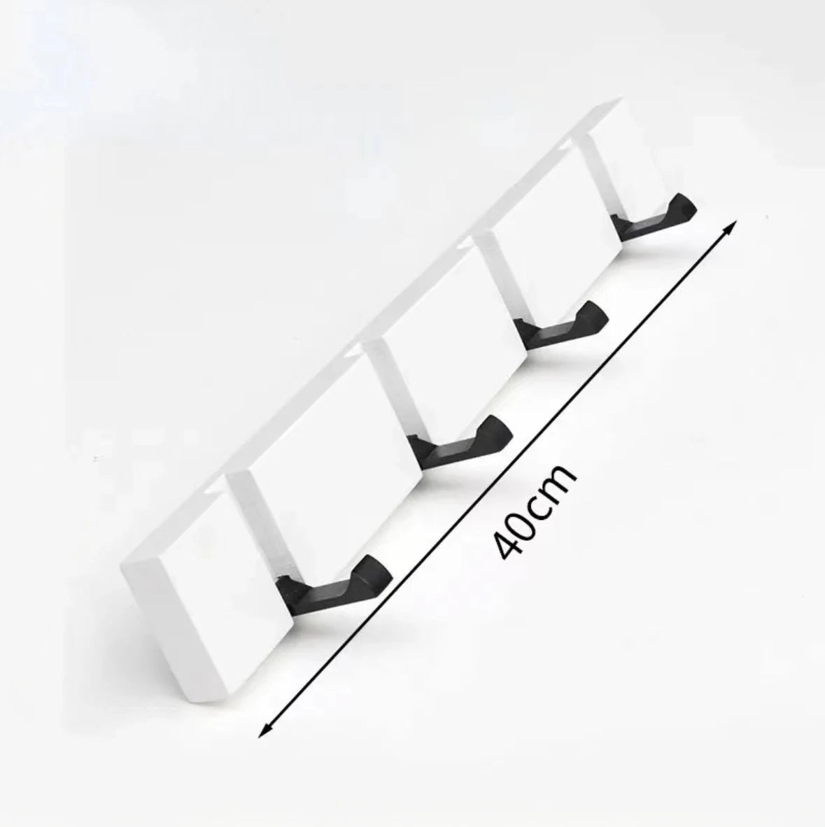 porte manteau mural rabattable blanc 4 crochets