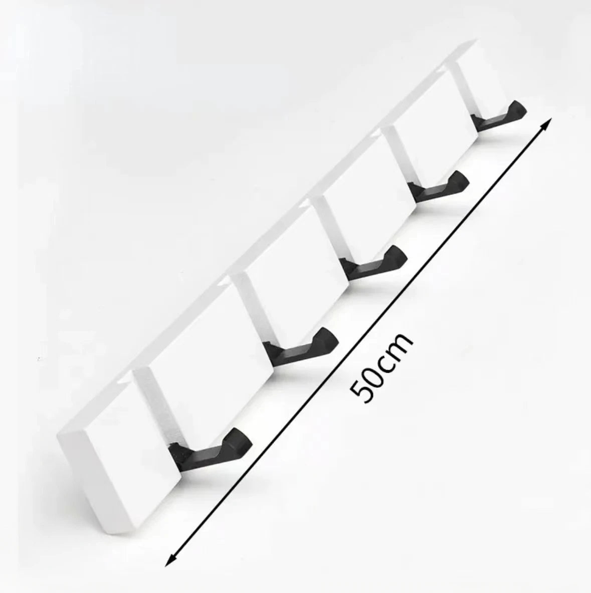 porte manteau mural rabattable blanc 5 crochets