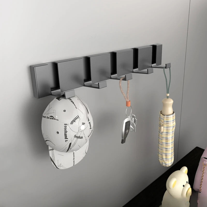 porte manteau mural sans percer gris 5 crochets