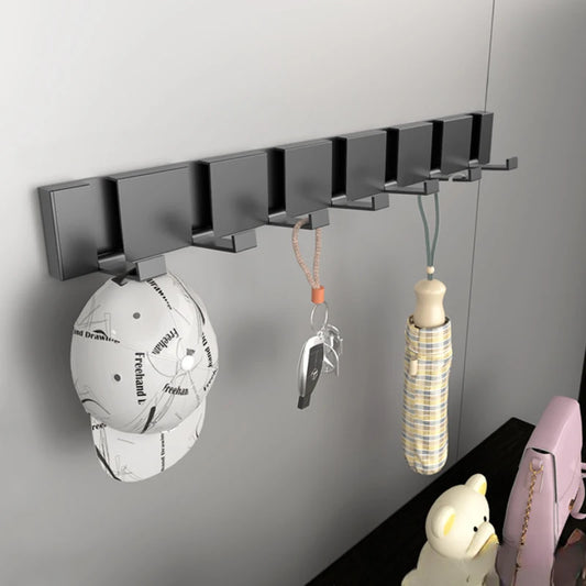 porte manteau mural sans percer gris 7 crochets