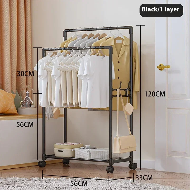 porte manteau portant vestiaire noir 1 couche