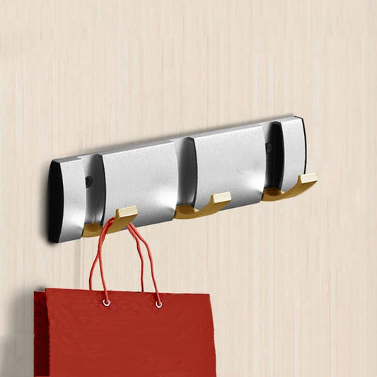 porte manteau salle de bain design argent 3 crochets