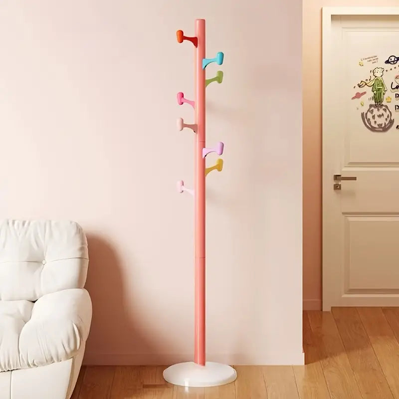 porte manteau sur pied enfant rose foncé