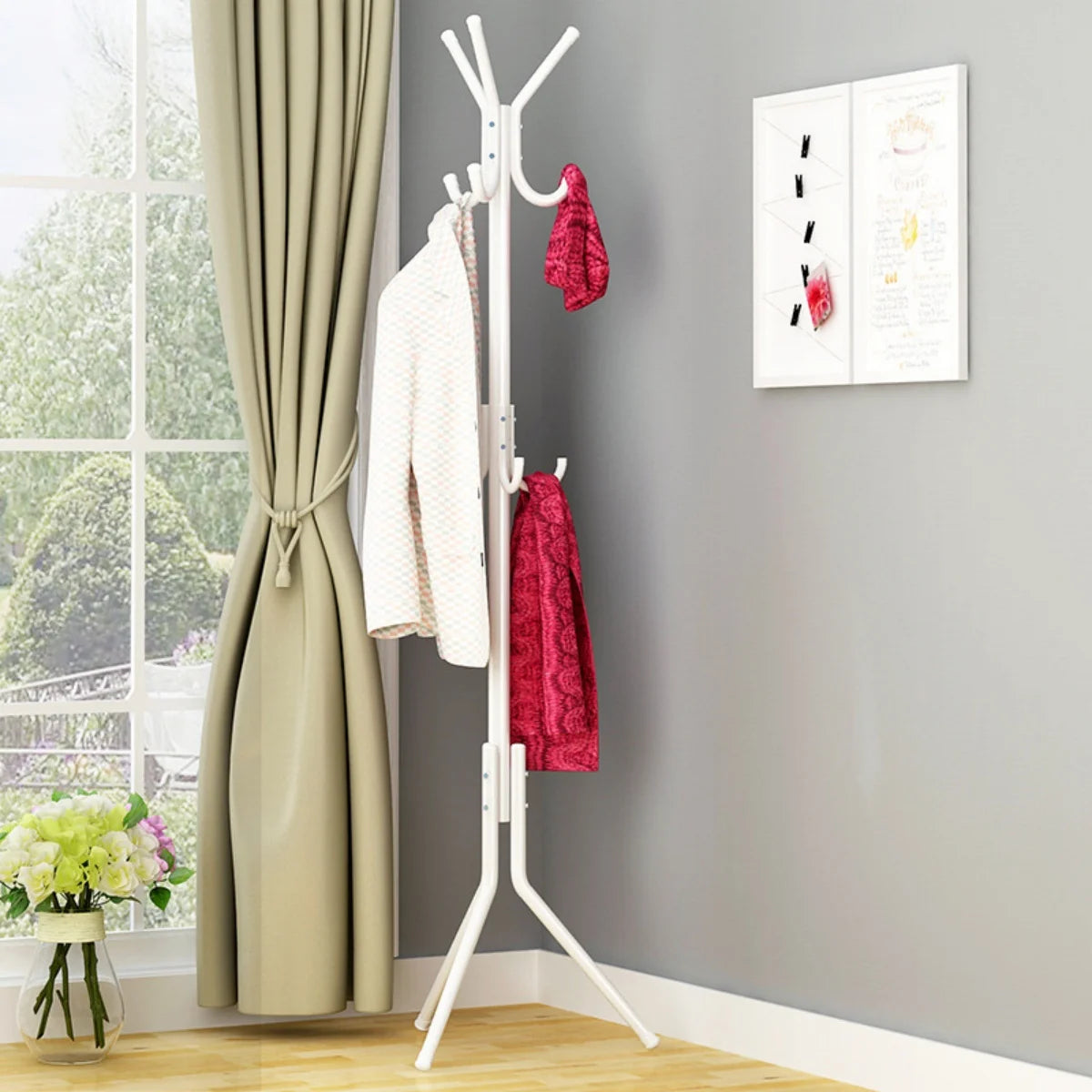 porte manteaux pour entrée blanc