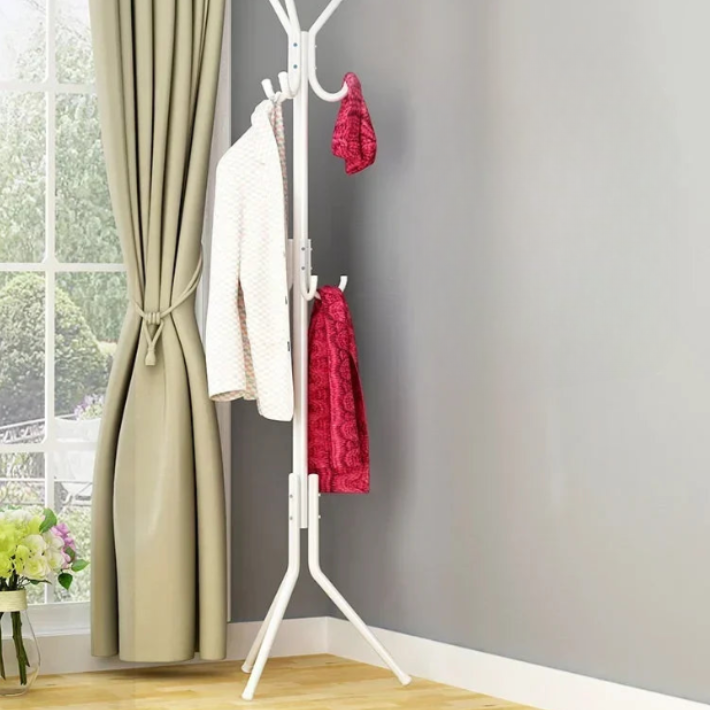 porte manteaux pour entrée blanc 9 crochets