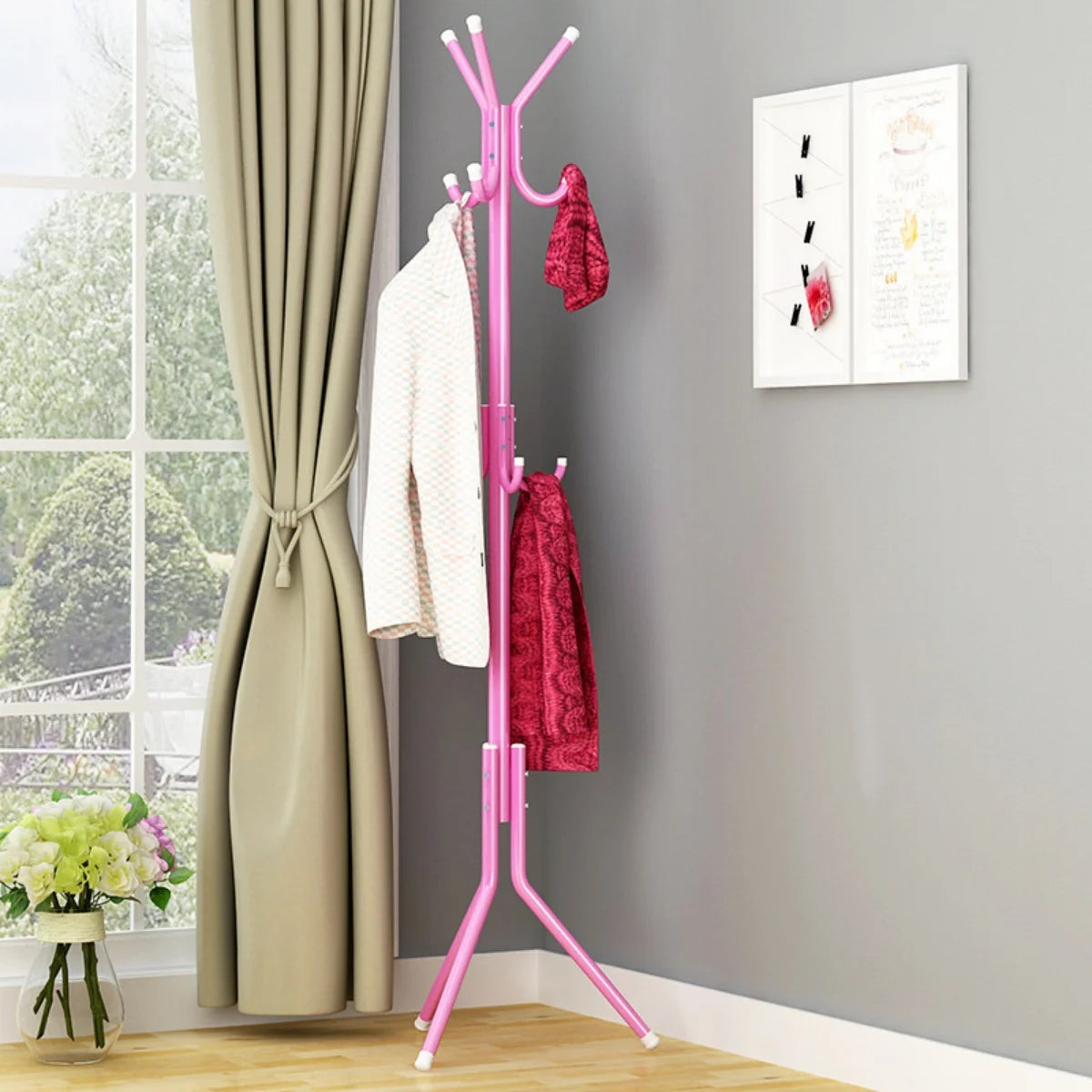 porte manteaux pour entrée rose