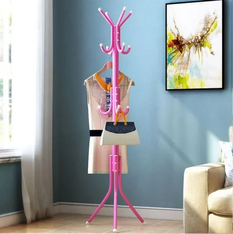 porte manteaux pour entrée rose 12 crochets