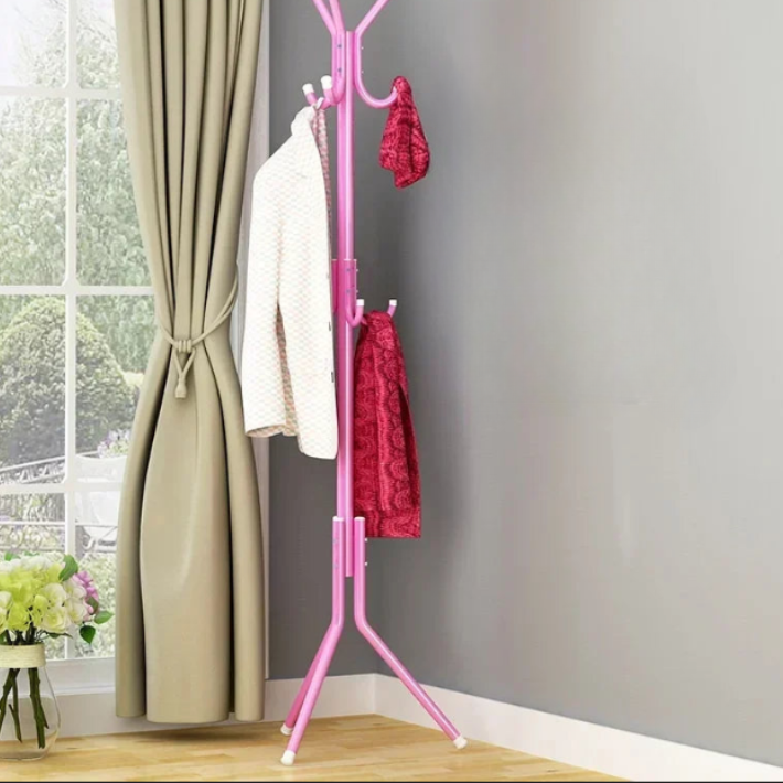 porte manteaux pour entrée rose 9 crochets