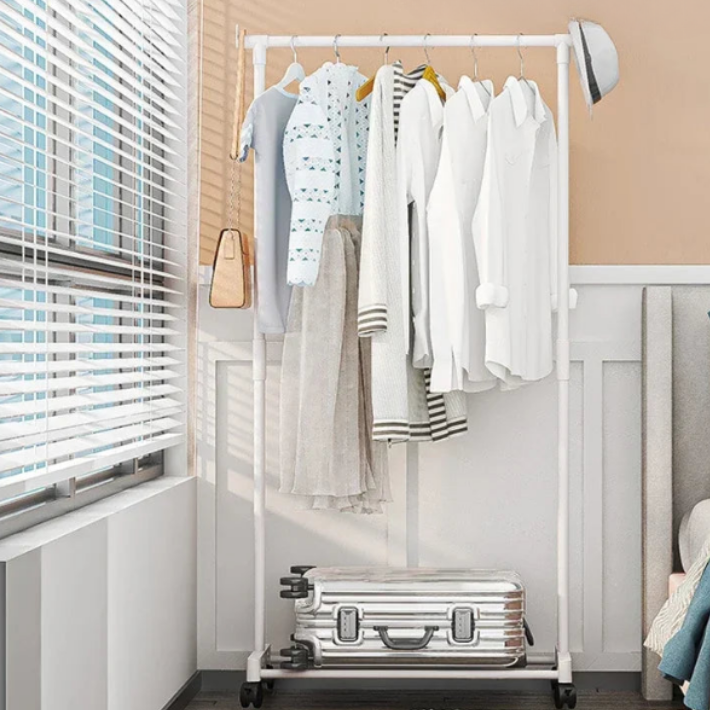 rail porte manteau blanc une barre