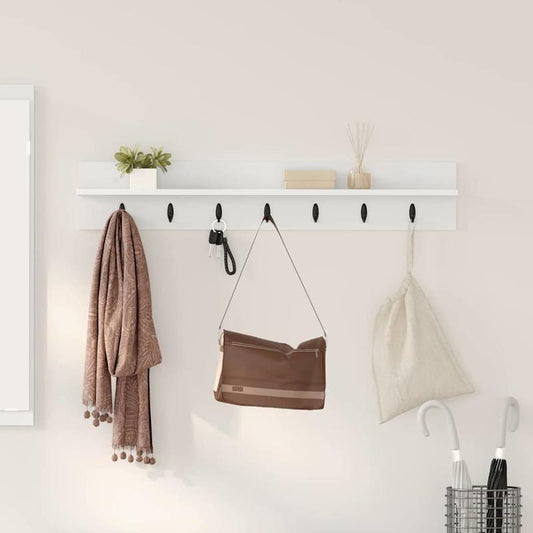 Porte manteau mural blanc