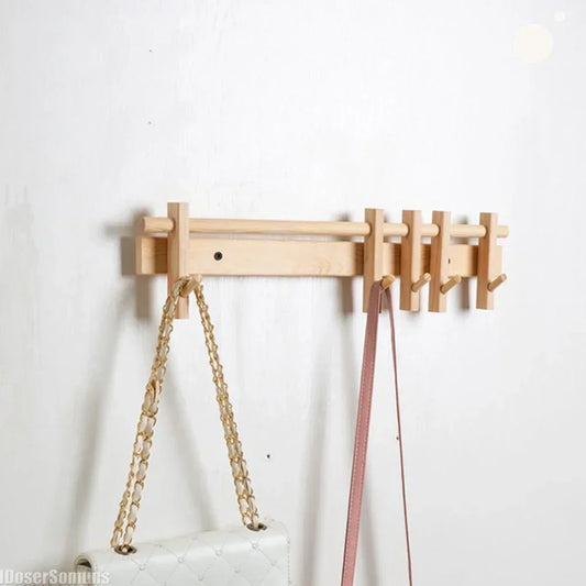 porte manteau mural bois design