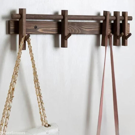 porte manteau mural bois design