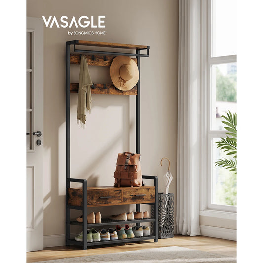 banc  d'entrée avec porte manteau