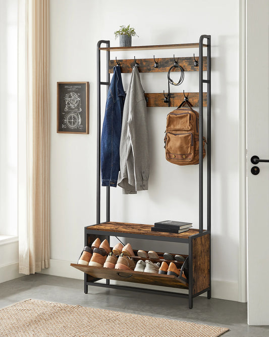 meuble chaussure avec banc et porte manteau