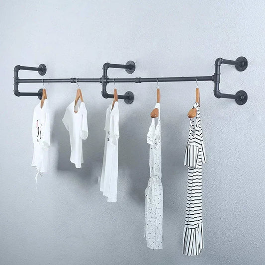 barre porte manteau mural  trois brides