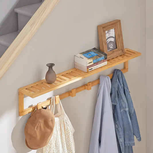 etagere murale avec porte manteau