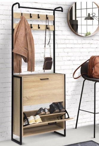 meuble porte-manteau chaussure ouvert