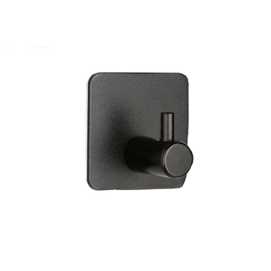 patère adhésive porte-manteau noire 1 crochet