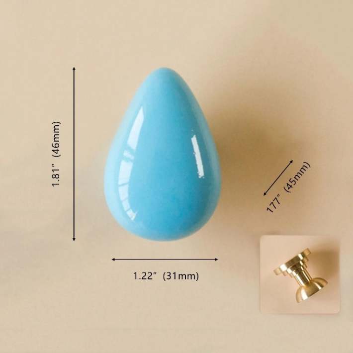 patère en céramique bleue