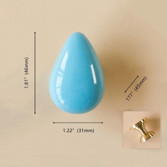 patère en céramique bleue