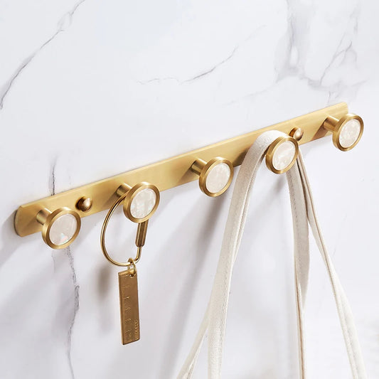 patère en laiton blanche