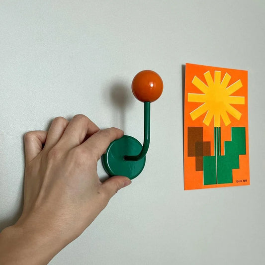 patère porte manteau aimanté vert